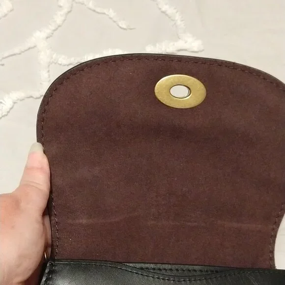 COACH SADDLE BELT BAG in supple black leather - Picture 6 of 16